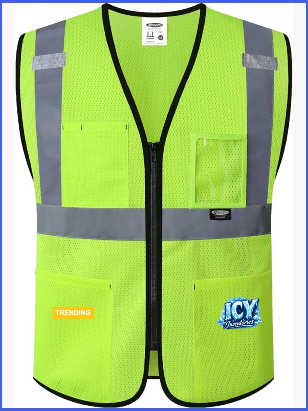 Polyester Hi Vis Safety Vest with Pockets ANSI Class 2